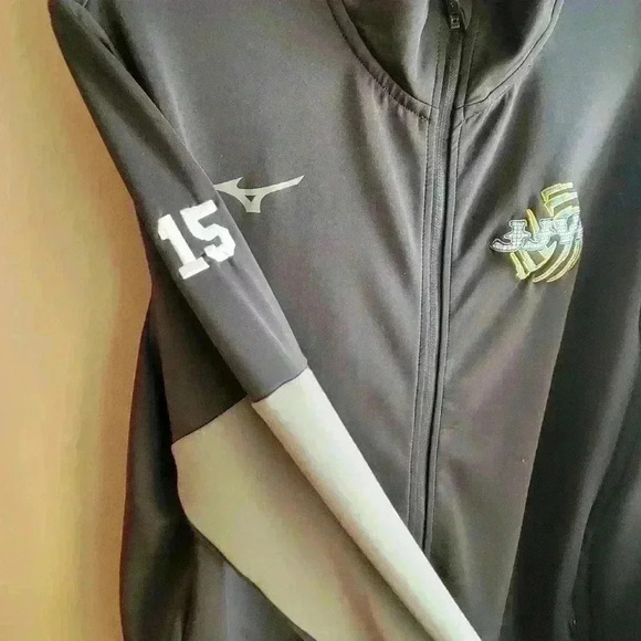 MIZUNO Women's Black/Gray Jacket Full Zip Size XL Running Gym Long Sleeves - Picture 5 of 10